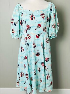 Royal Monk Hot Air Balloon Dress 🎈 Unique Vintage M Pockets